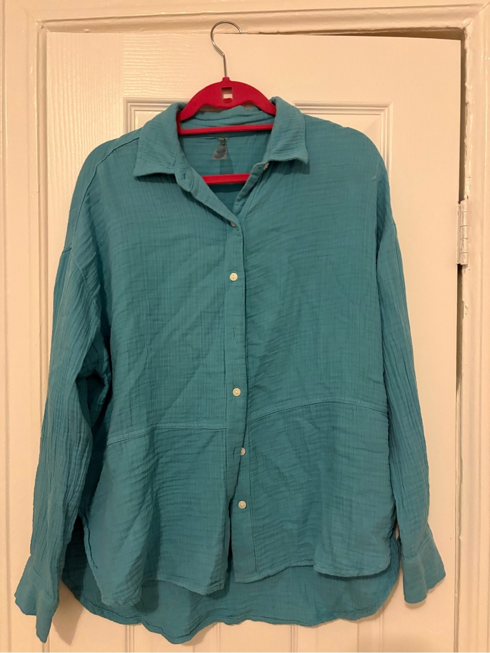Lou & Grey Teal Button-Down Shirt & short set